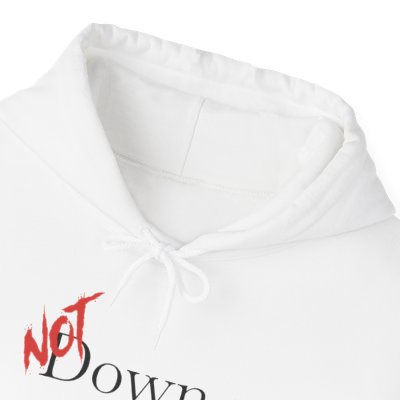 Uninterested NOT Down White Hoodie | Unisex Plush & Warm Sweatshirt | Trendy & Edgy Apparel