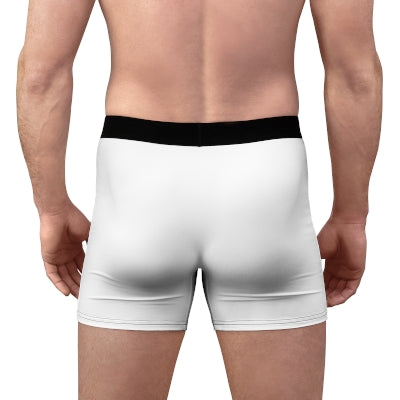 Bold NOT Today Men's Boxer Briefs | White Underwear Red Logo | Comfortable Polyester Underwear