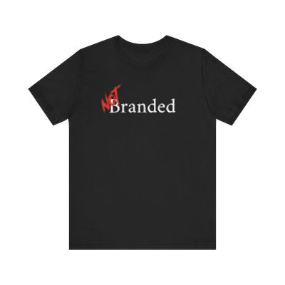 NOT Branded Black T-shirt | Unisex Bold Statement Tee | Unique Fashion Gift | Trendy & Edgy Apparel