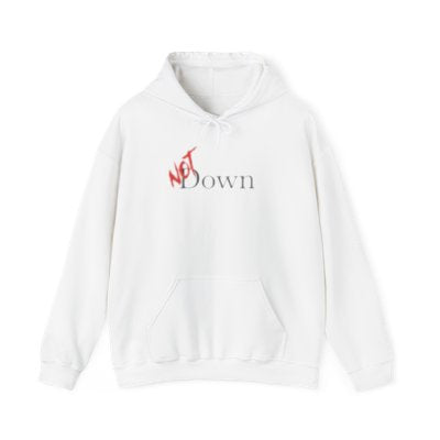 Uninterested NOT Down White Hoodie | Unisex Plush & Warm Sweatshirt | Trendy & Edgy Apparel