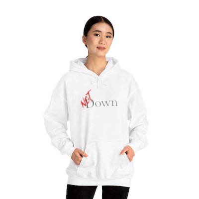 Uninterested NOT Down White Hoodie | Unisex Plush & Warm Sweatshirt | Trendy & Edgy Apparel