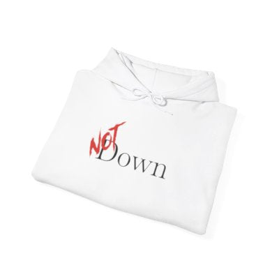 Uninterested NOT Down White Hoodie | Unisex Plush & Warm Sweatshirt | Trendy & Edgy Apparel