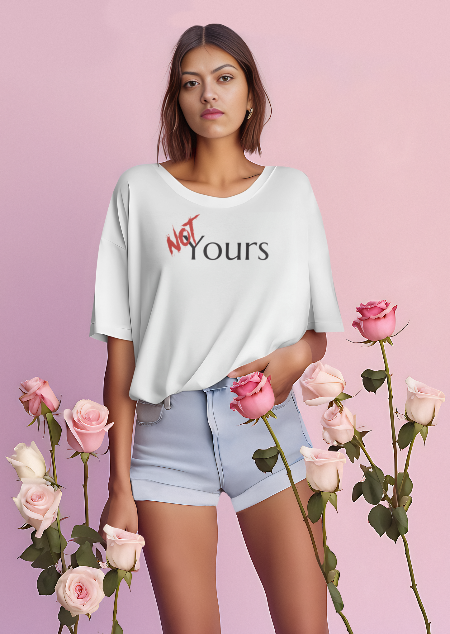 NOT Yours White T-shirt | Unisex Bold Statement Tee | Unique Fashion Gift | Trendy & Edgy Apparel