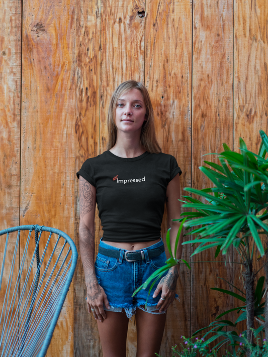 NOT Impressed Black T-shirt | Unisex Bold Statement Tee | Unique Fashion Gift | Trendy & Edgy Apparel