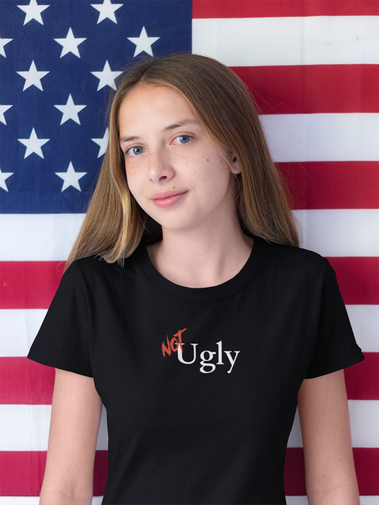 NOT Ugly Black T-shirt | Unisex Bold Statement Tee | Unique Fashion Gift | Trendy & Edgy Appare