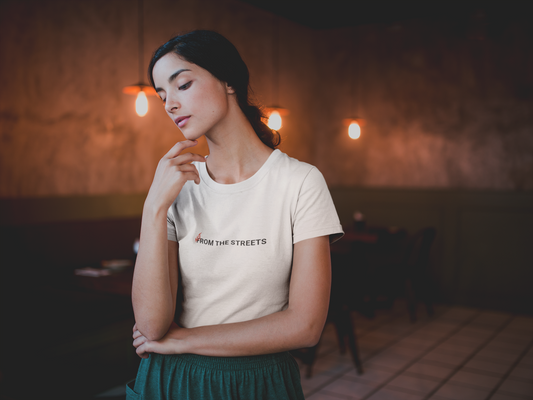 NOT From The Streets White T-shirt | Unisex Urban Statement Tee | Unique Fashion Gift | Trendy & Edgy Apparel