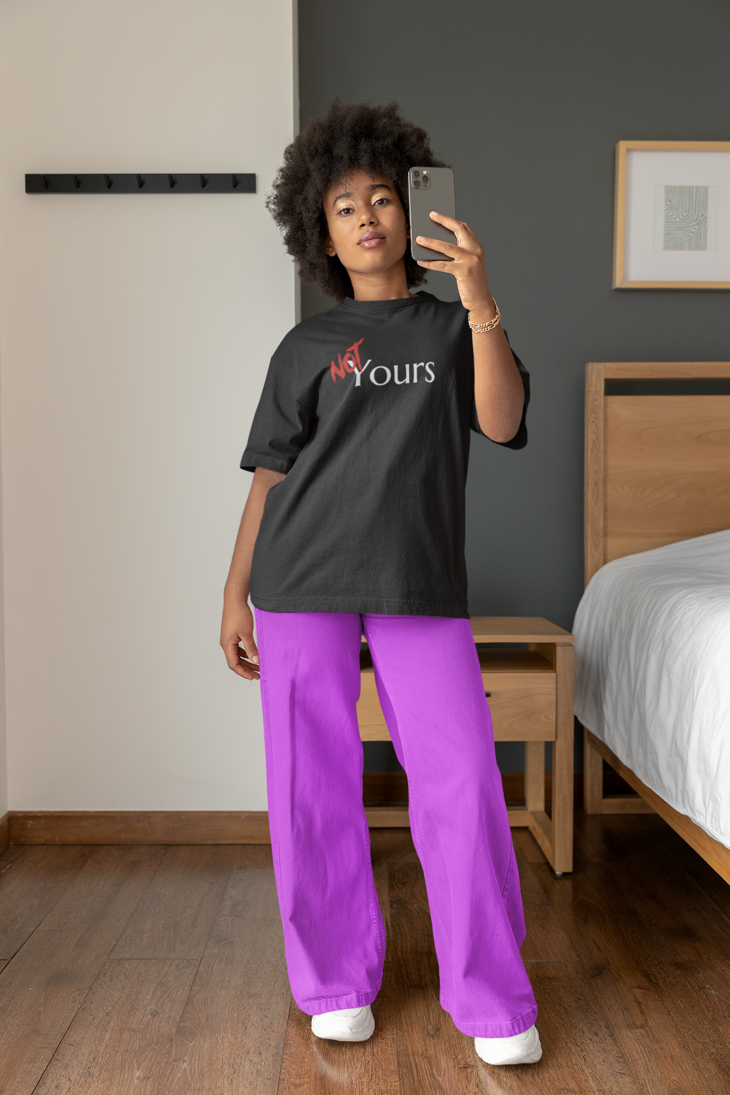 NOT Yours Black T-shirt | Unisex Bold Statement Tee | Unique Fashion Gift | Trendy & Edgy Apparel