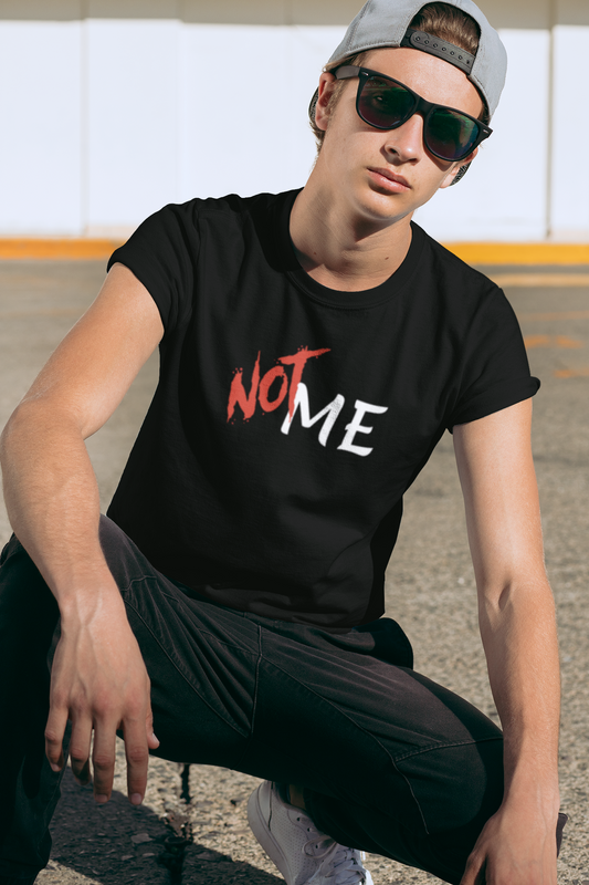 NOT Me Black T-shirt | Unisex Bold Statement Tee | Unique Fashion Gift | Trendy & Edgy Apparel