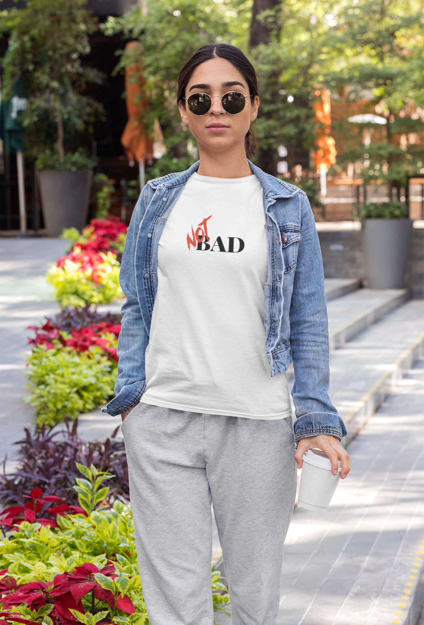 NOT Bad White T-shirt | Unisex Bold Statement Tee | Unique Fashion Gift | Trendy & Edgy Apparel